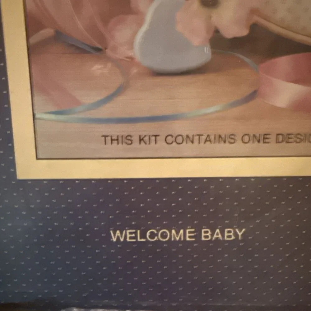 Sunset Stitchery 2882 Welcome Baby Needlecraft Vintage 1984 Craft Kit New